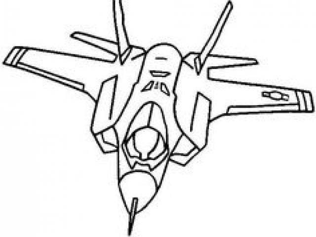 640x480 Jet Fighter Clipart Line Drawing