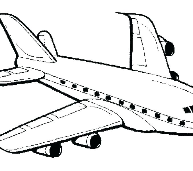678x600 Plane Coloring Airplane Drawing At Com Free For Personal Use