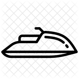 256x256 Jet Ski Icon Of Line Style