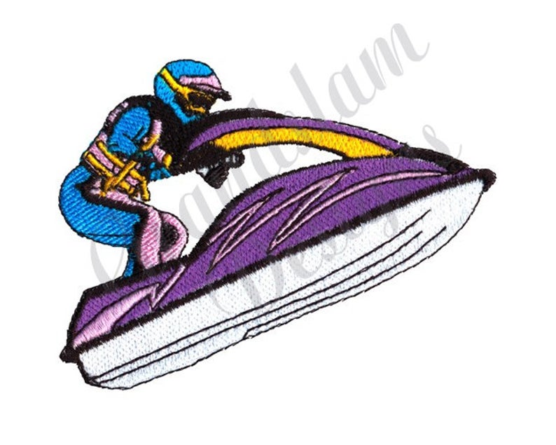 794x635 Jet Ski Machine Embroidery Design Etsy