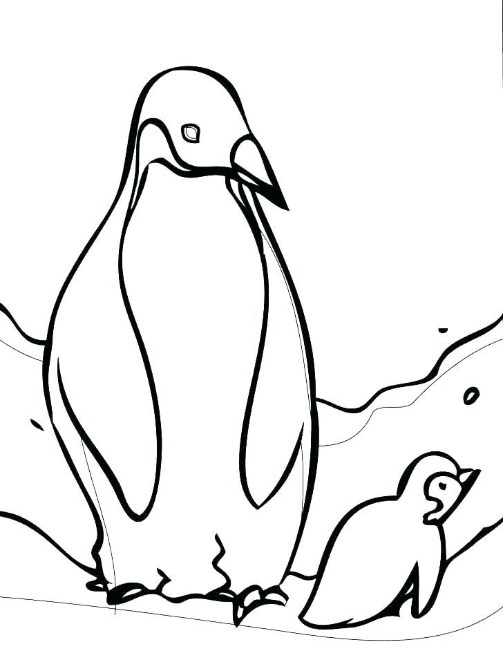 728x942 Penguin Printable Coloring Pages Skiing Cute