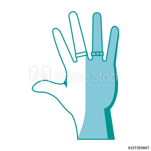 500x500 Drawing Hand People With Jewel Rings Vector Illustration