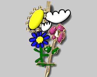 340x270 Kids Drawing Pendant Etsy