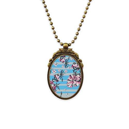 500x500 Rhododendron Drawing Art Plant Antique Brass Necklace Vintage