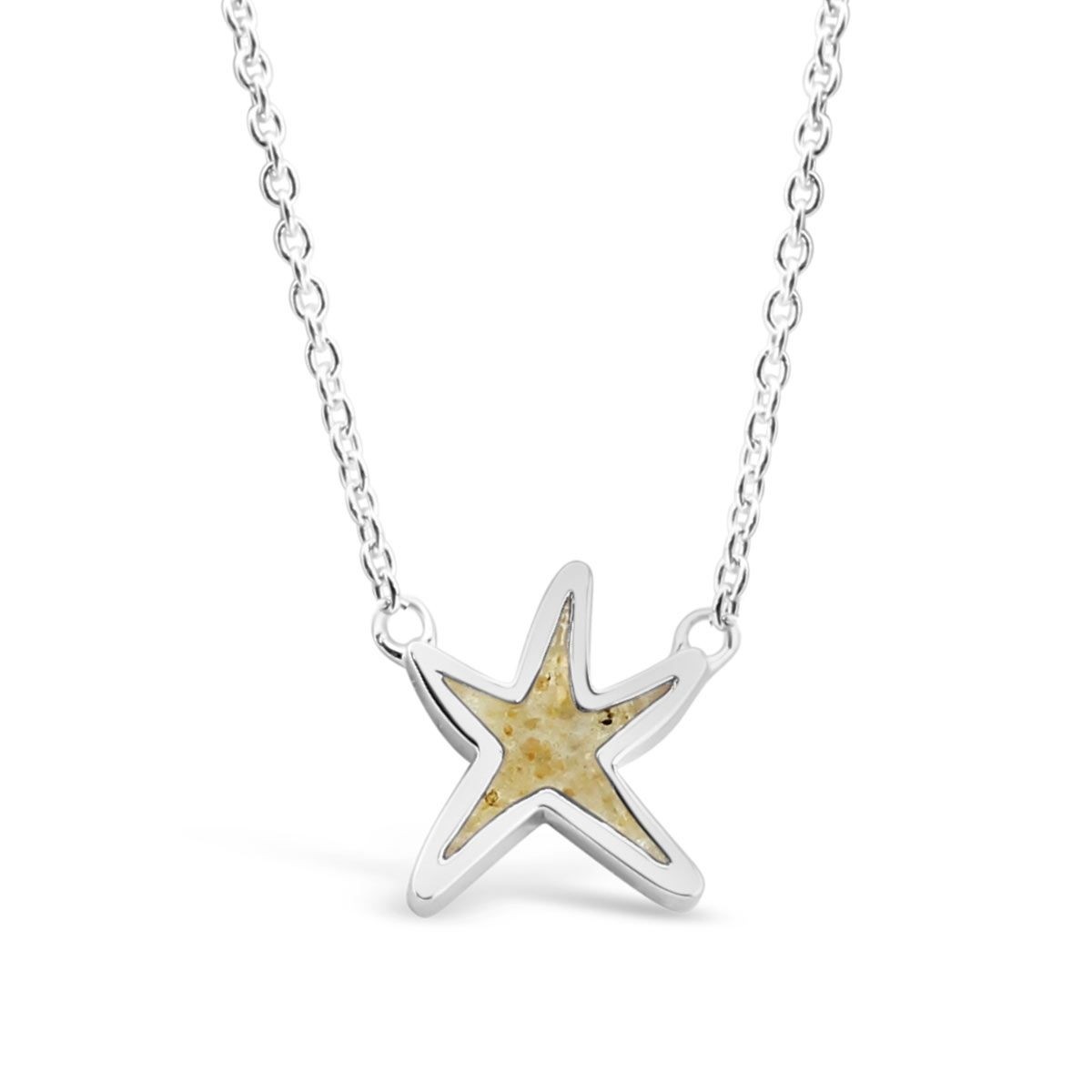 1200x1200 Sterling Silver Starfish Stationary Necklace Dune Jewelry