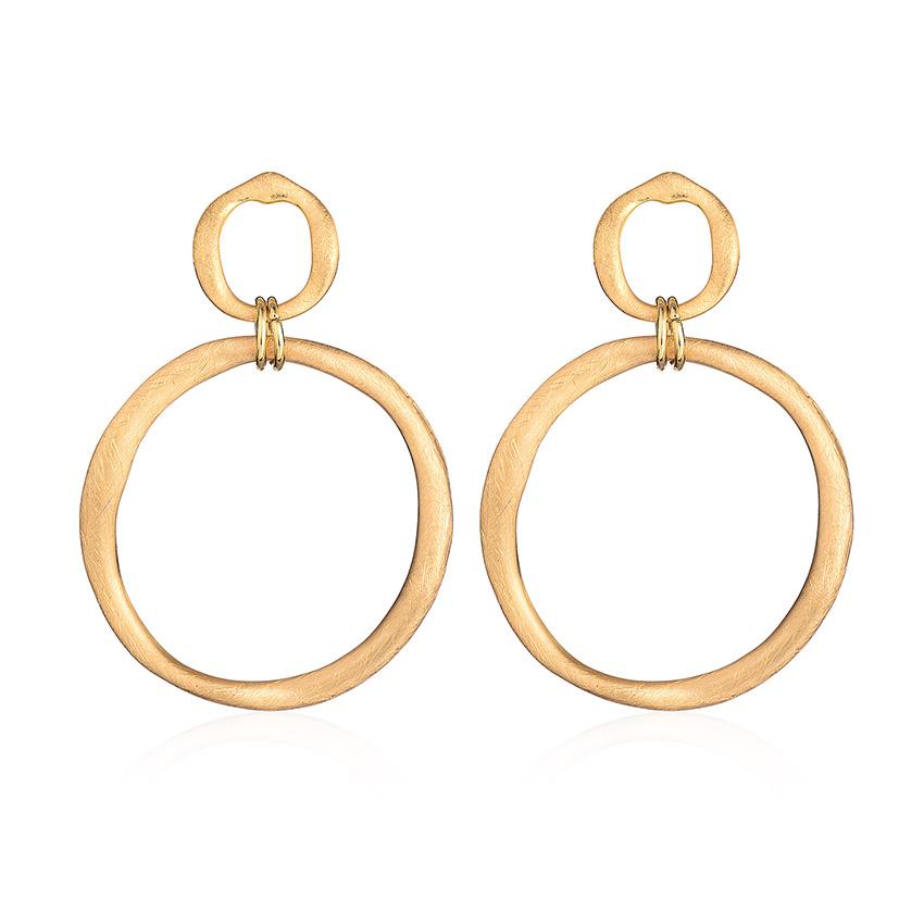 850x850 Trendy Double Drawing Circles Drop Earrings For Women Very