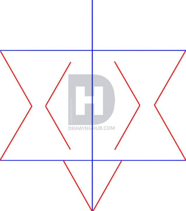 636x720 How To Draw The Star Of David, Star Of Bethlehem, Step