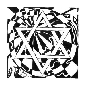 300x300 Psychedelic Jewish Star Painting