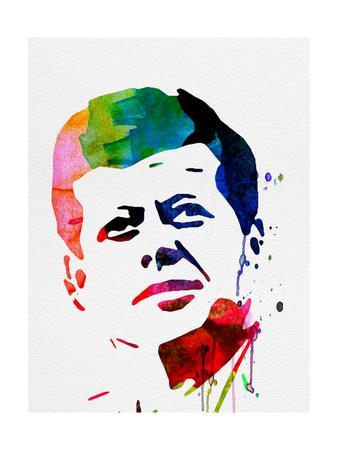 338x450 jfk watercolor art print