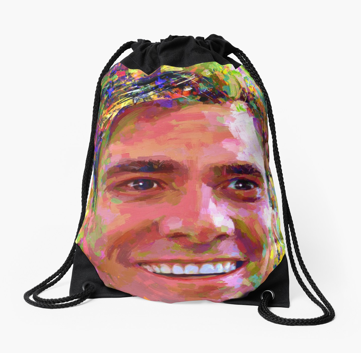 1435x1404 Portrait Jim Carrey Dream Drawstring Bag