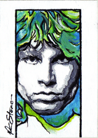 324x454 Jim Morrison Mini Painting Jim Morrison