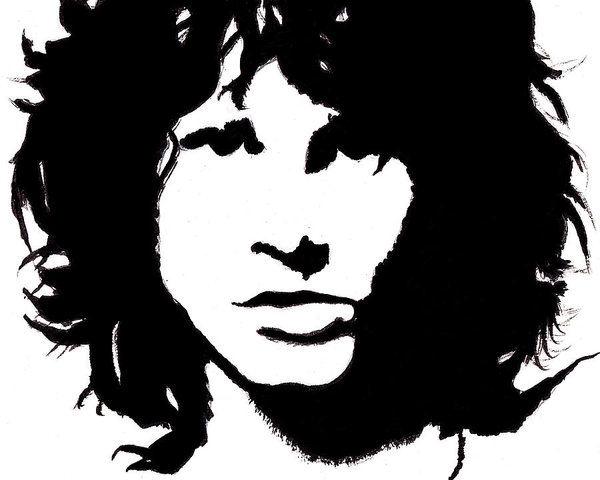 600x480 Jim Morrison Portrait Art
