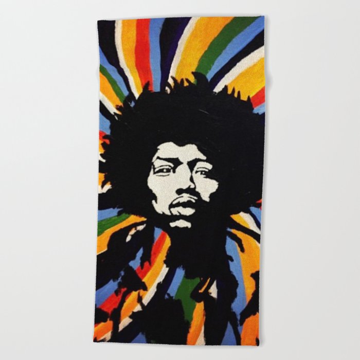 700x700 Jimi Hendrix Beach Towel