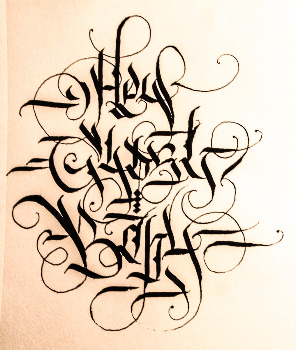 1016x1200 Psychedelic Calligraphy