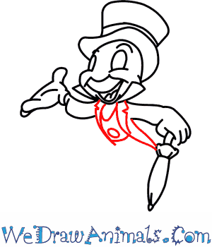 300x350 how to draw jiminy cricket