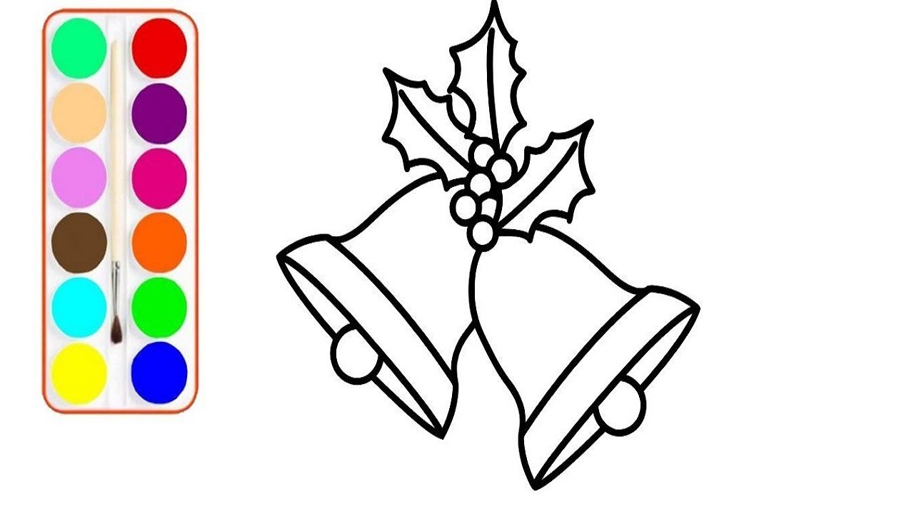 1280x720 Fun Jingle Bell Drawing And Coloring Cristmas Bell Coloring