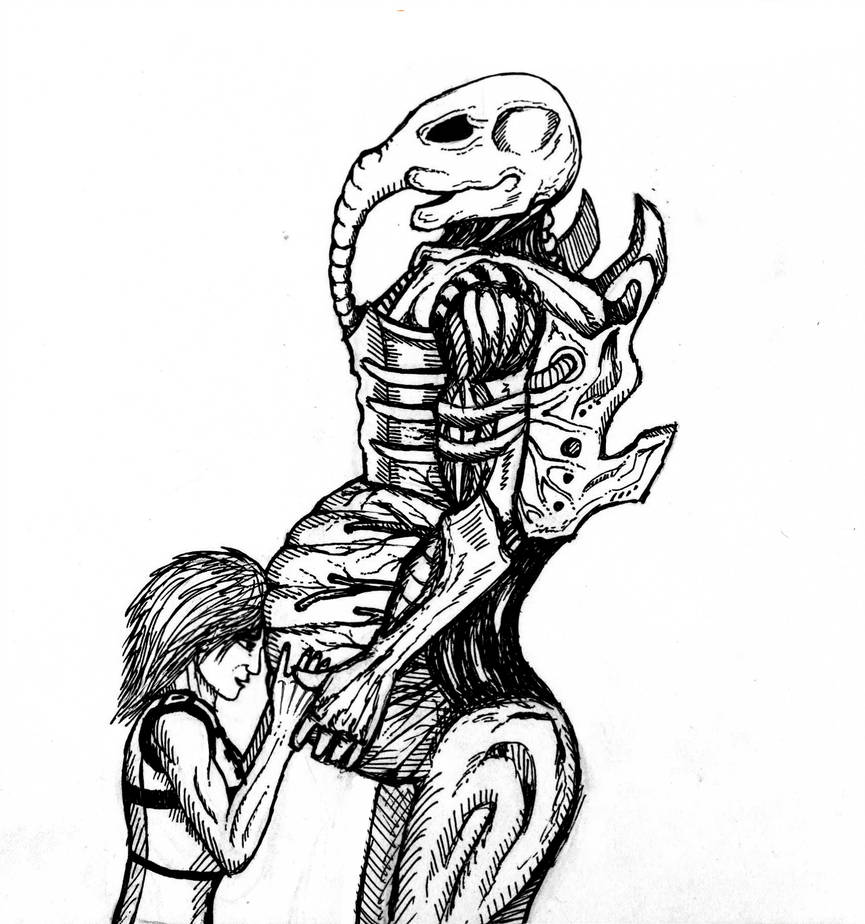 865x924 Pregnant Space Jockey And Girl