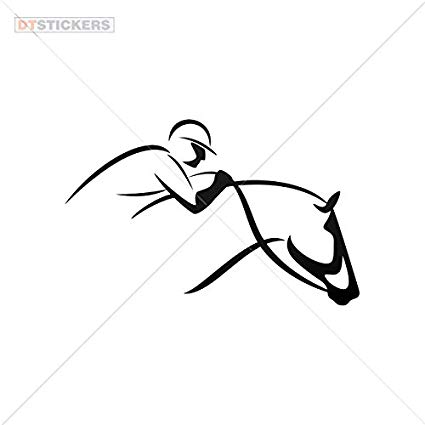 425x425 Decoration Vinyl Stickers Jockey Horse Racing