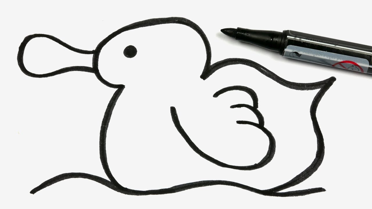 1280x720 How To Draw A Cartoon Duck