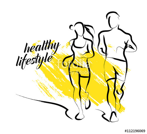 500x455 Vector Hand Drawn Fitness People Sketch Athlete Figure Isolated