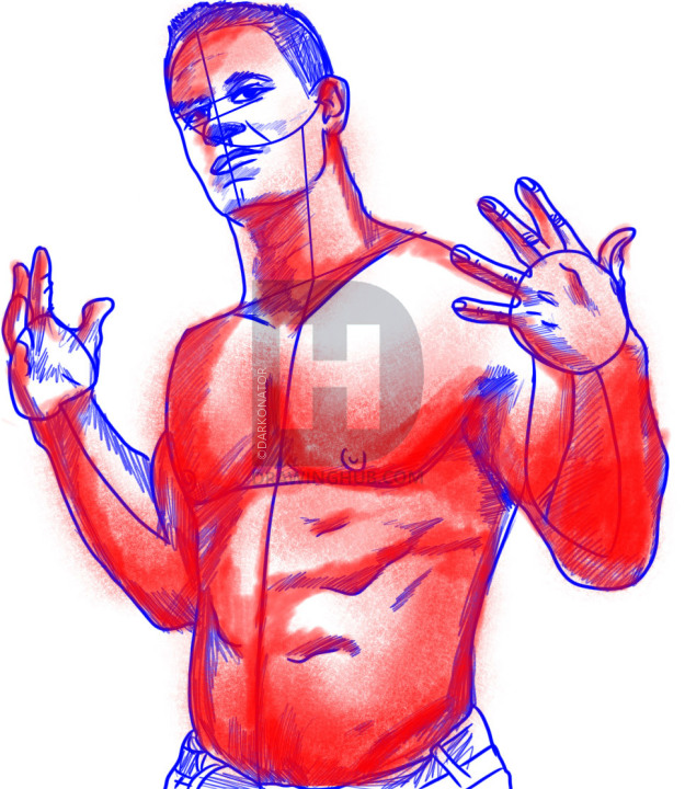 625x720 How To Draw John Cena, Step