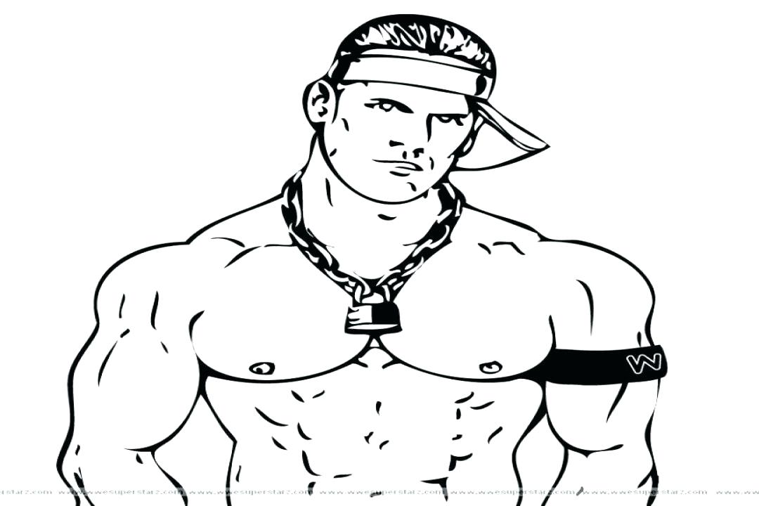 1080x720 John Cena Coloring Sheet