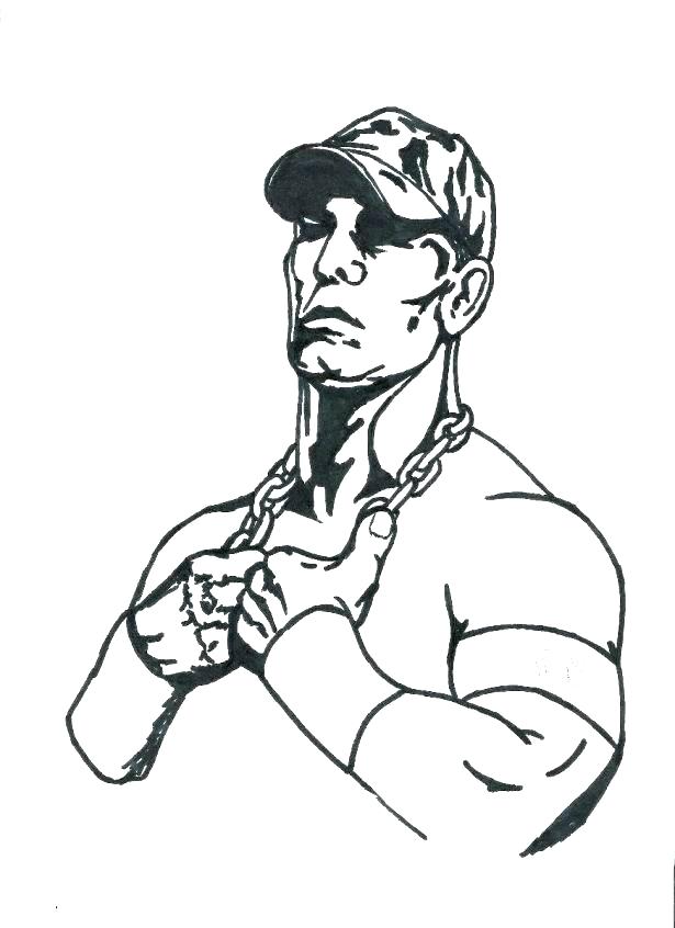 615x846 Coloring Pages Wrestler John Cena Coloring Pages Printable