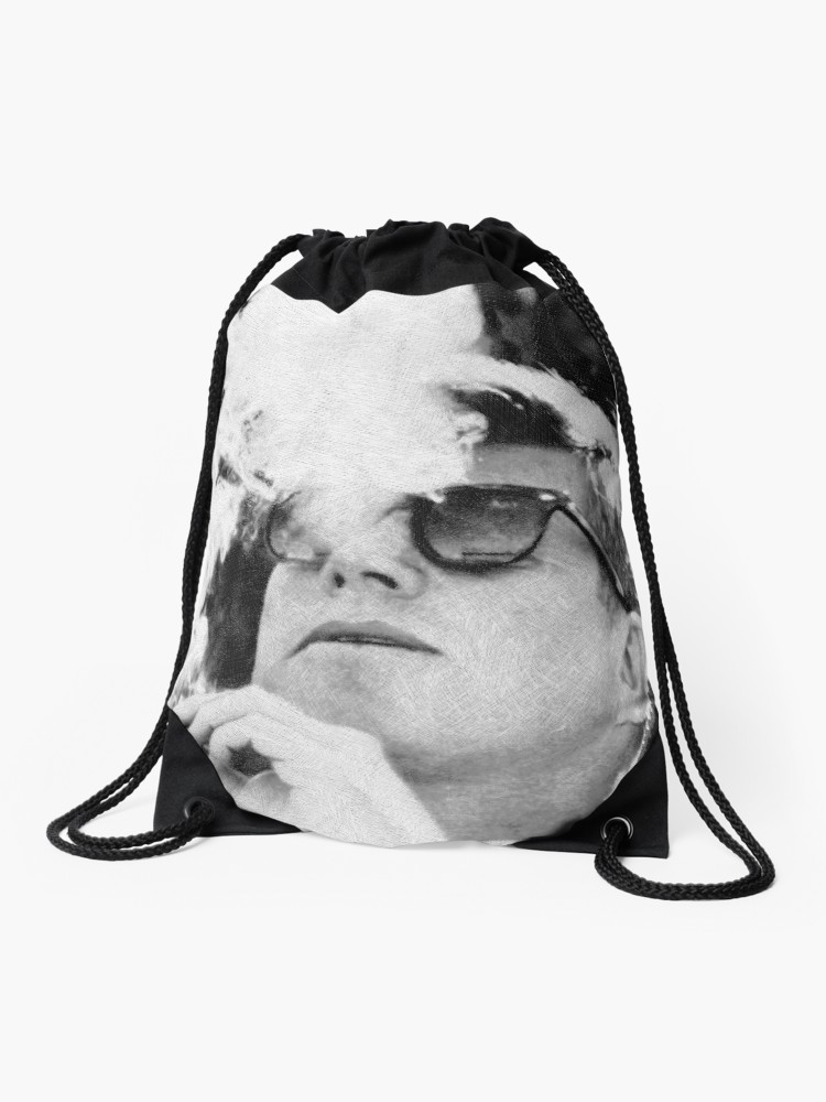 750x1000 John F Kennedy Cigar And Sunglasses Black And White Drawstring