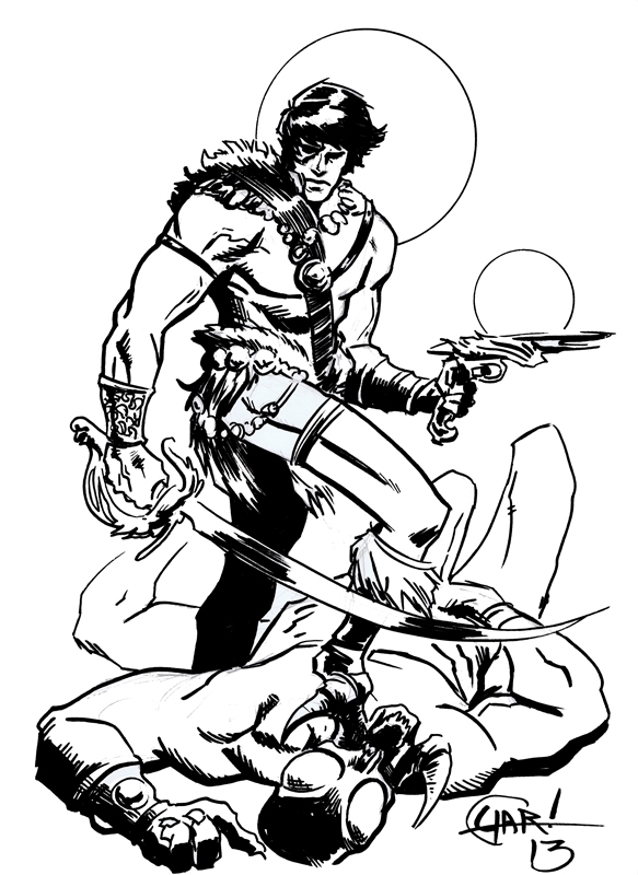 583x800 John Carter Vs A Green Man Of Mars, In Link W Herrman's Barsoomian