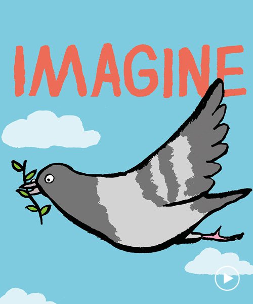 500x600 Jean Jullien Illustrates John Lennon's 'imagine' In A Picture Book