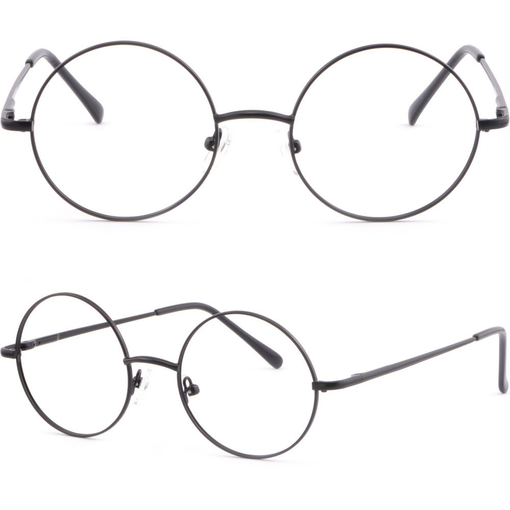 1000x1000 Small Black Round Light Metal Frame Prescription Glasses Spring