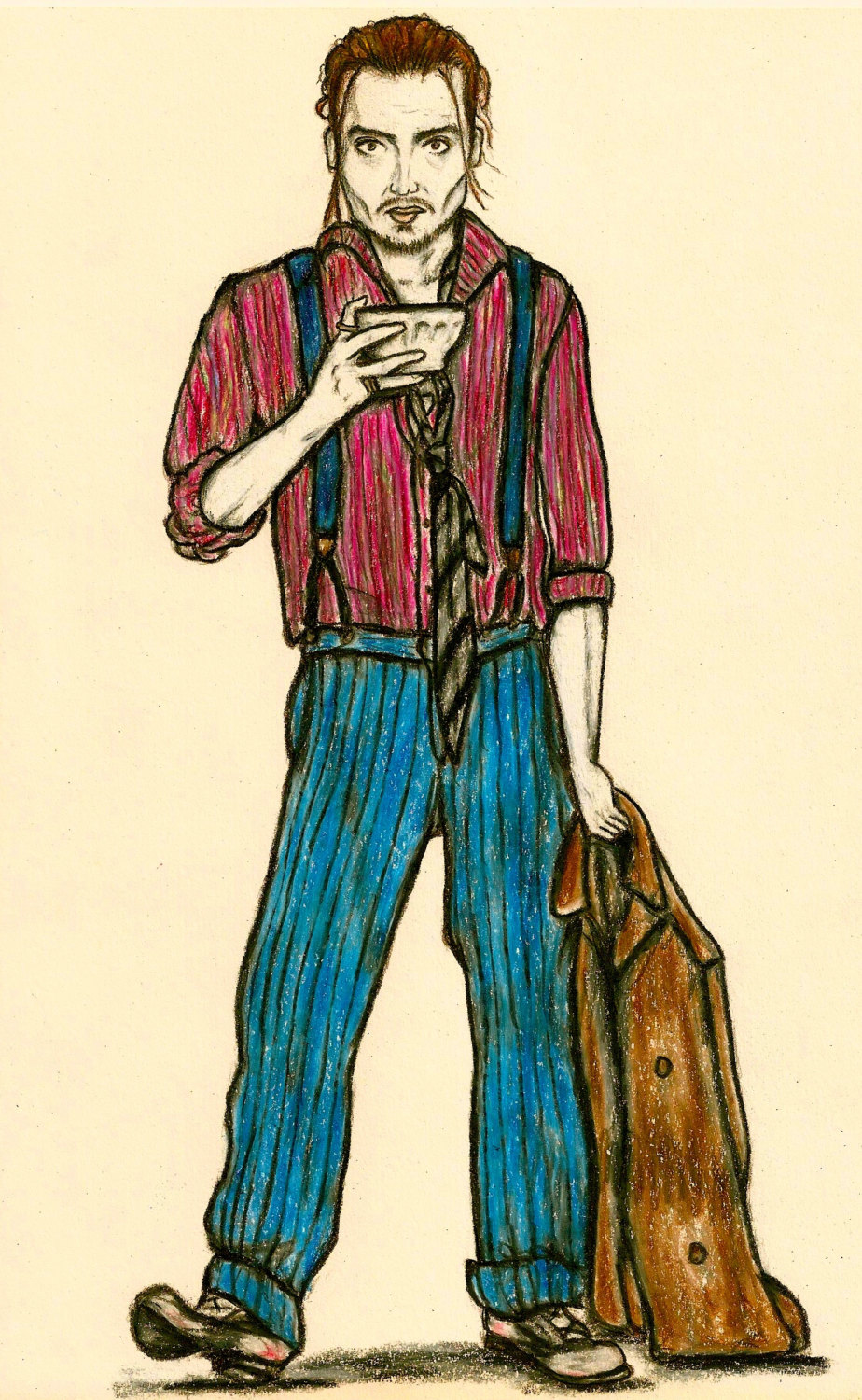 924x1500 johnny depp as roux chocolat movie character print etsy