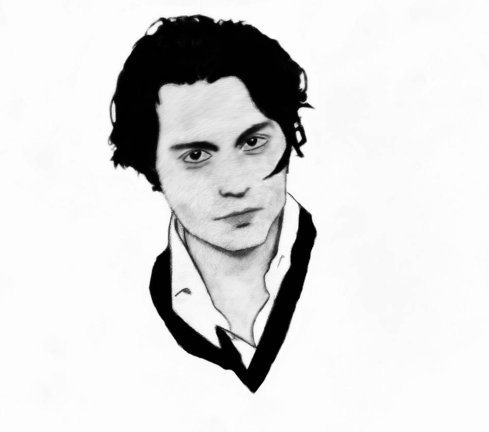 951x841 johnny depp black and white
