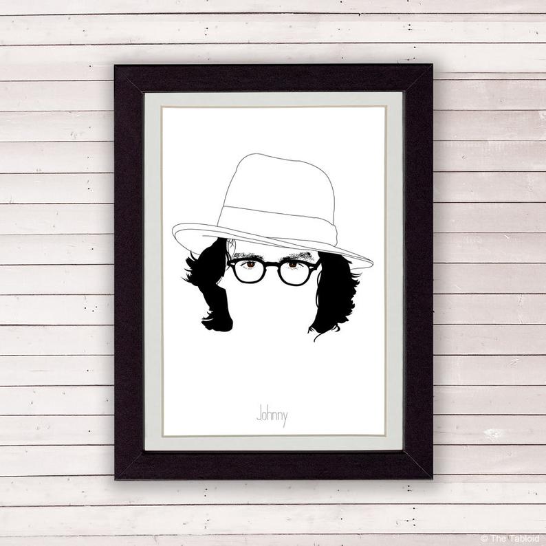 794x794 johnny depp poster minimalist art minimal poster limited etsy