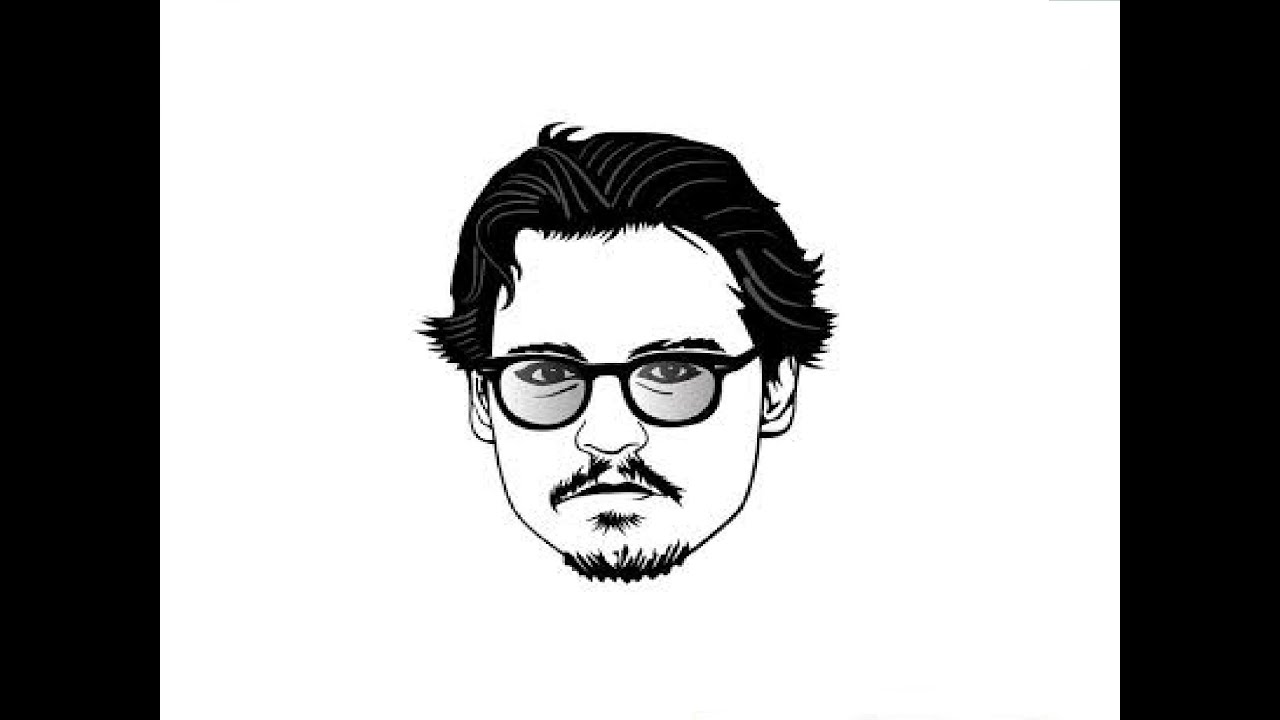 1280x720 speed drawing johnny depp bystroe risovanie dzhonni depp
