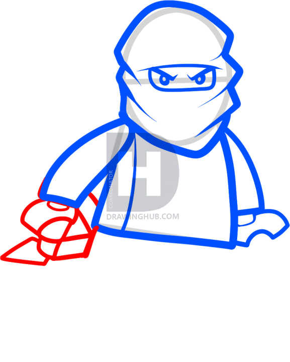 577x720 how to draw zane, ninjago, step
