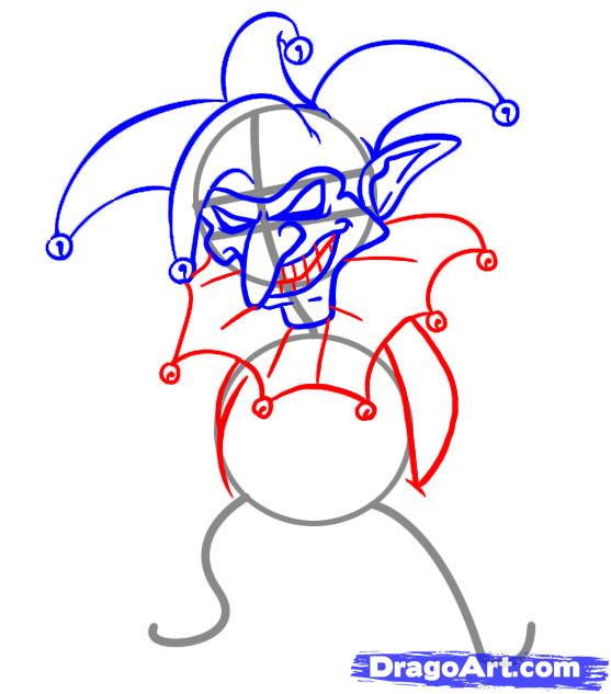 557x633 How To Draw A Joker, Step