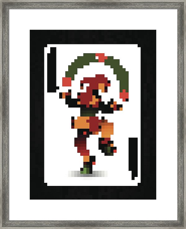 600x739 Joker Card Vector Background Wood Texture Framed Print