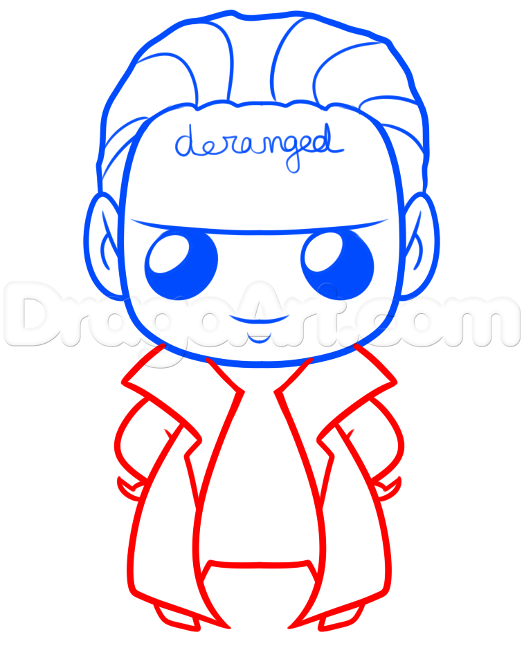 757x937 How To Draw Kawaii Suicide Squad Joker, Step