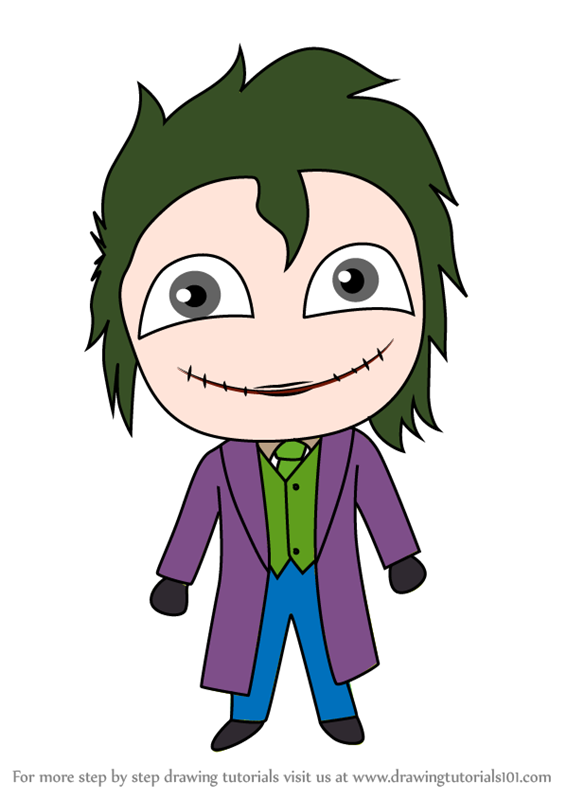 566x800 Learn How To Draw Chibi The Joker