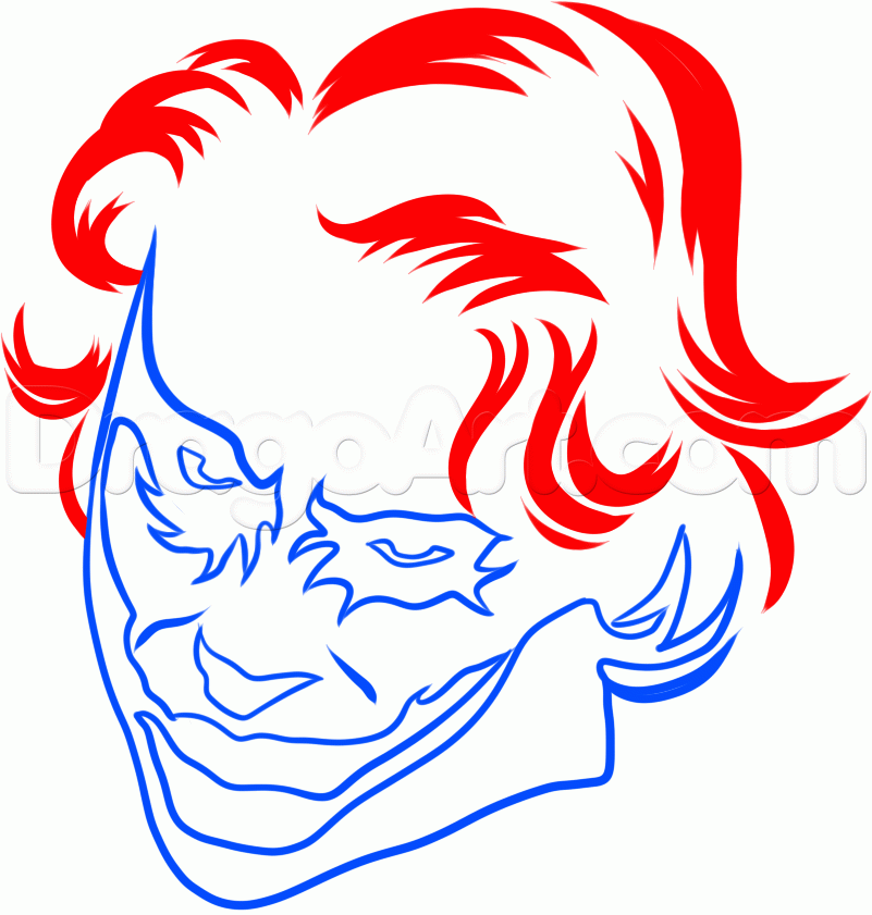 801x841 How To Draw Tribal Joker, Step