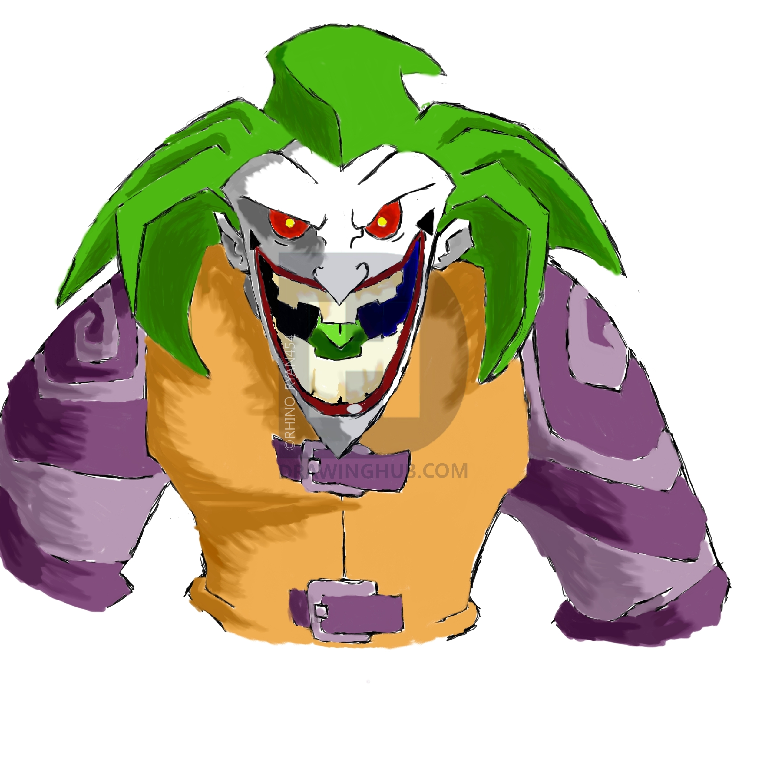 2500x2500 The Joker, The Batman Cartoon Series Drawing