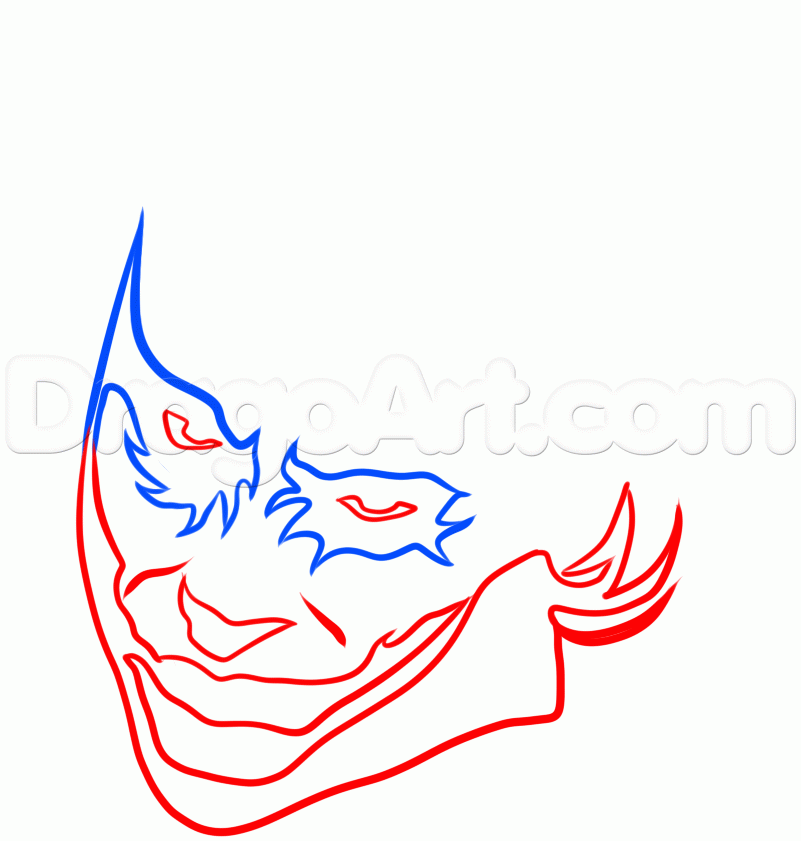 801x841 Draw Tribal Joker, Step