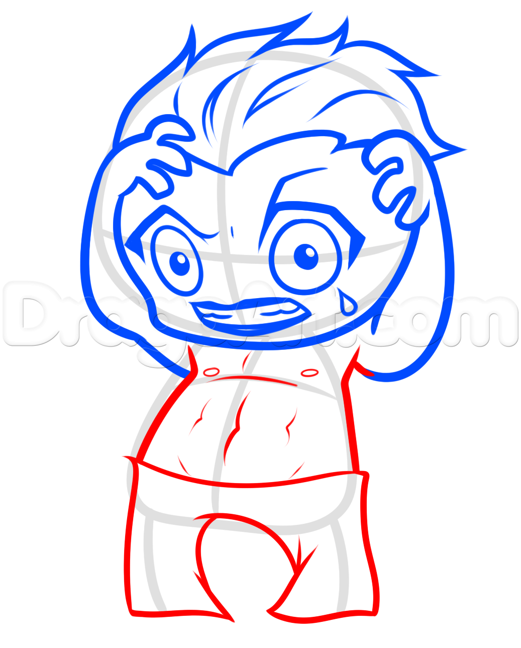 1037x1289 how to draw chibi joker from suicide squad, step