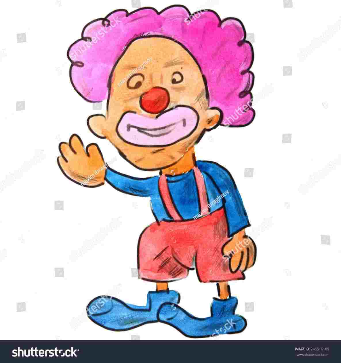 1185x1264 Joker In Circus Drawing For Kids