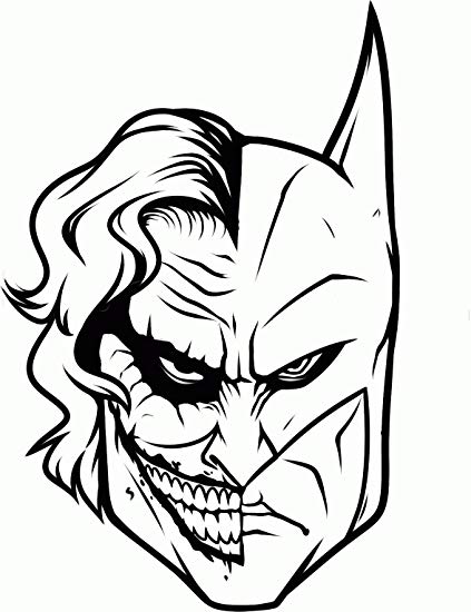 423x550 Batman Joker Face Decal, H