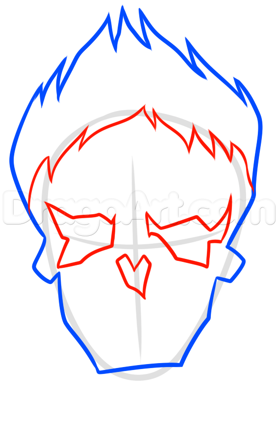 567x867 draw suicide squad joker skull, step