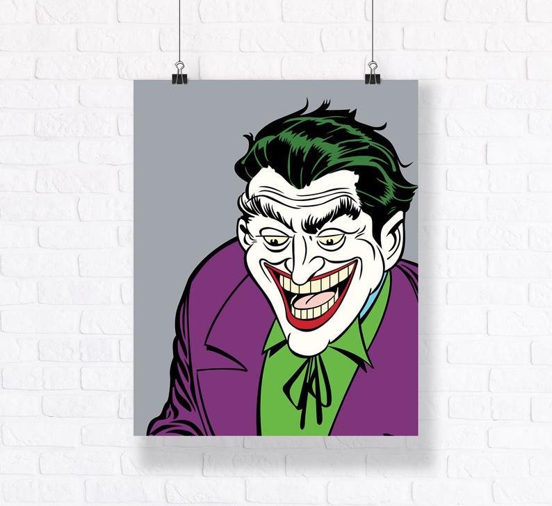 794x728 Joker The Villain Customizable Poster Premium Quality Etsy