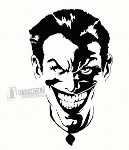 257x300 Joker Stencil Marvel D C Universe Art Stencils, Joker
