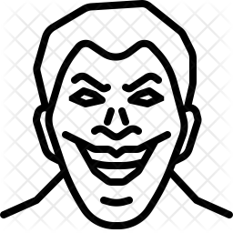 256x256 Joker Icon Of Line Style